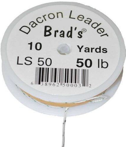 Brad's Dacron leader spool for custom hand-tied leaders, 10 yards, ready for precise knot work.