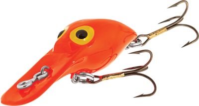 Brad's L'il Wigglers Solid Orange crank bait for casting or trolling with strong VMC hooks.