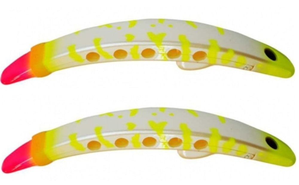 Brad's Super Bait Candy Corn Lure boosts casting distance for freshwater conditions.