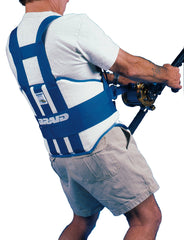 Braid Bluefin Harness in 54-inch fit provides back support for heavy tackle.