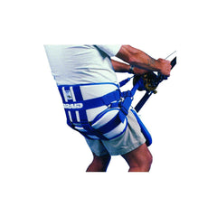 Braid Power Play Harness in stand-up action for large-game fishing.