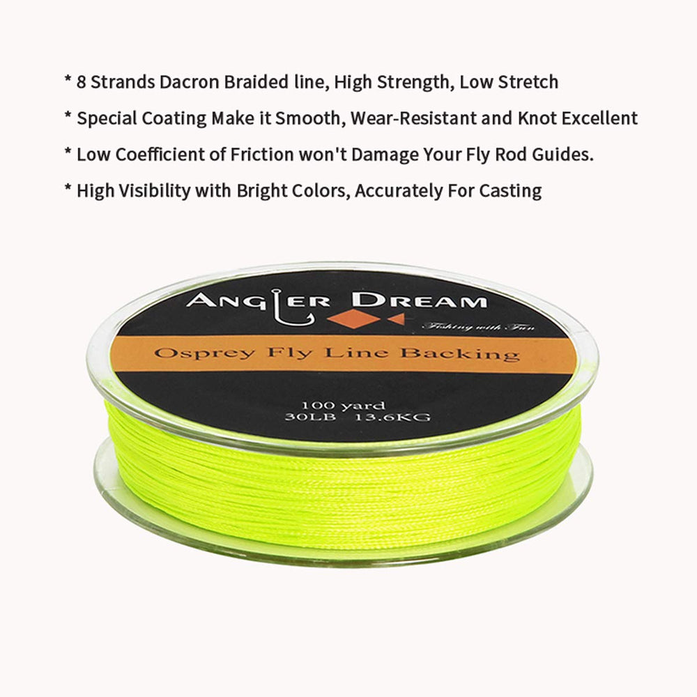 Braided Dacron backing line