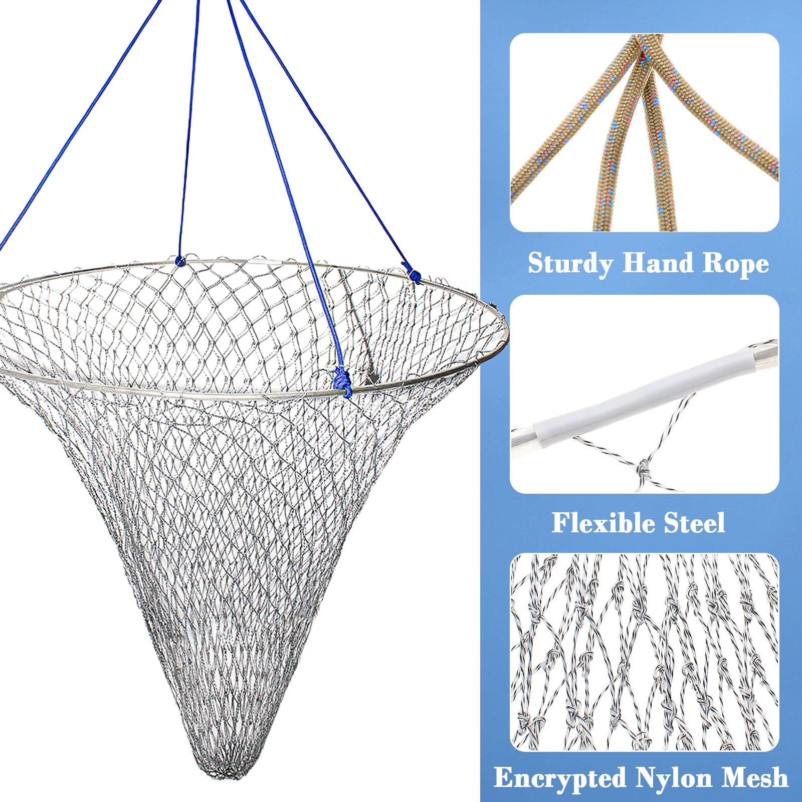 Braided rope and cast net components