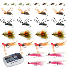 BRAIRIA 28PCS Stillwater Fly Fishing Flies Set in waterproof pocket box