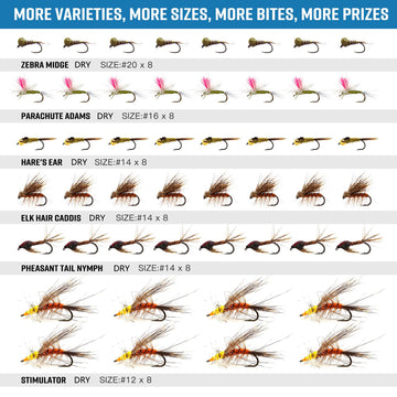 Parachute Adams fly from Brairia 48pcs set