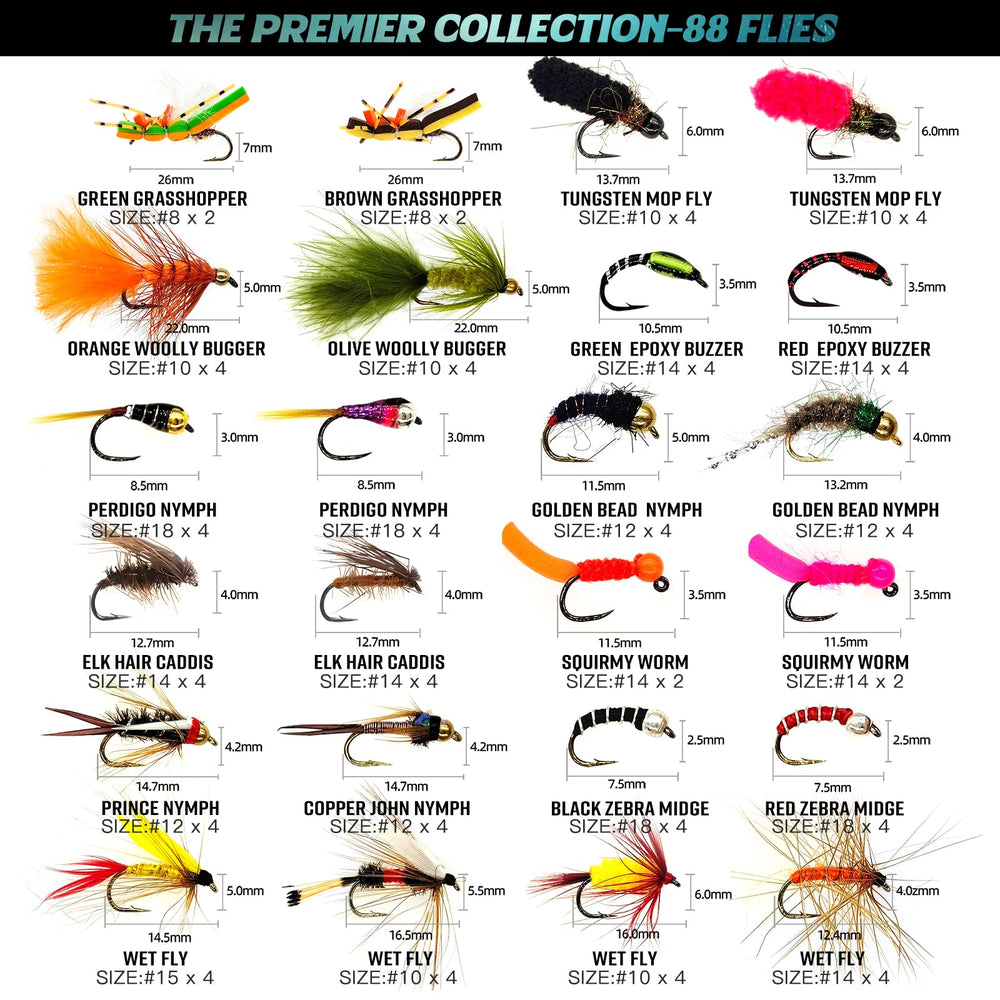 Brairia trout flies collection ready for varied water conditions
