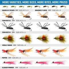 Woolly Bugger and Clouser Minnow flies included
