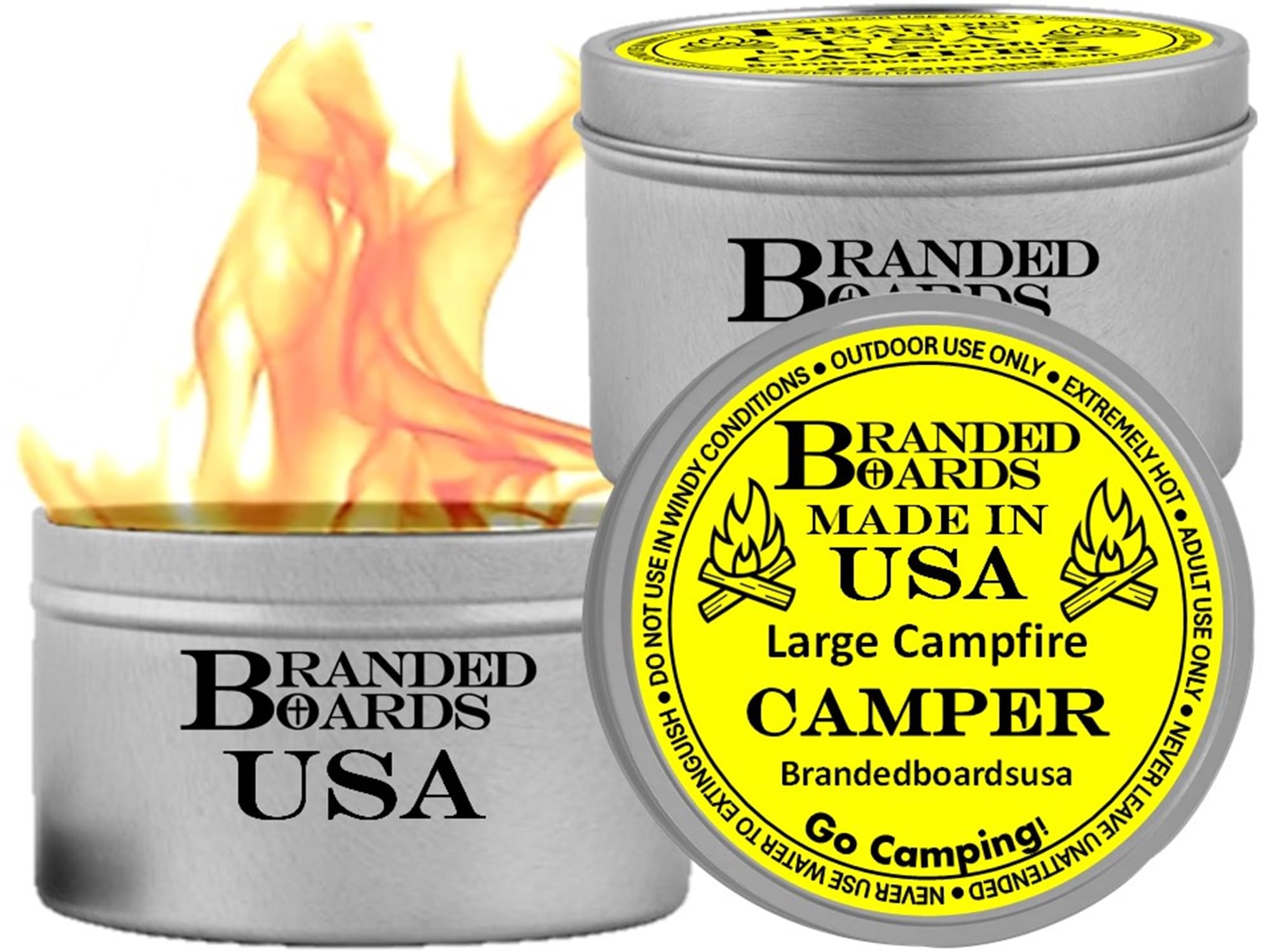 Branded Boards camper large 2-pack for portable campfire adventures.
