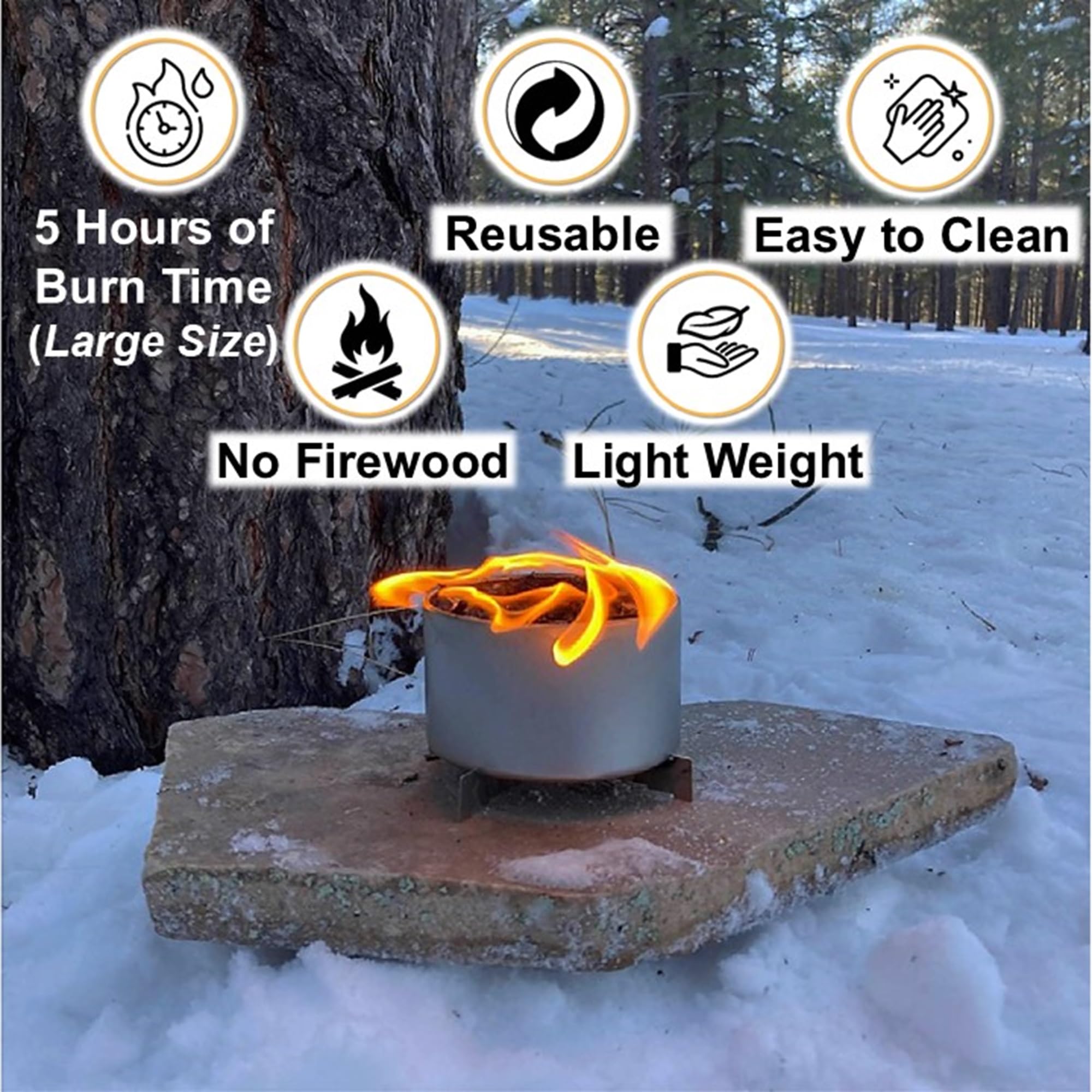Branded Boards non-toxic materials ideal for roasting marshmallows.