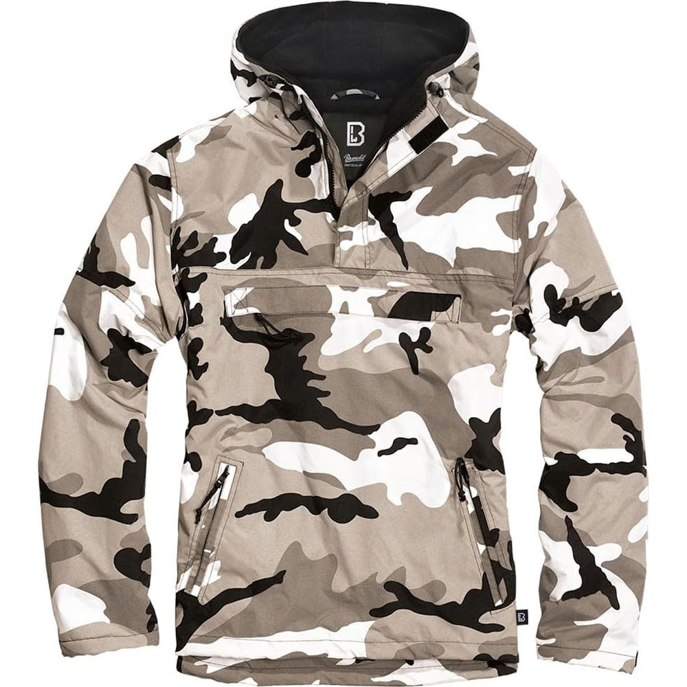 Brandit windbreaker front view highlighting lightweight weatherproof shell