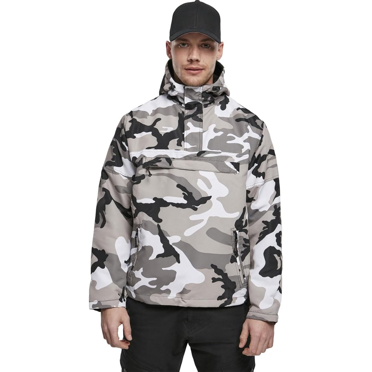 Brandit windbreaker side view showing urban and outdoor versatility