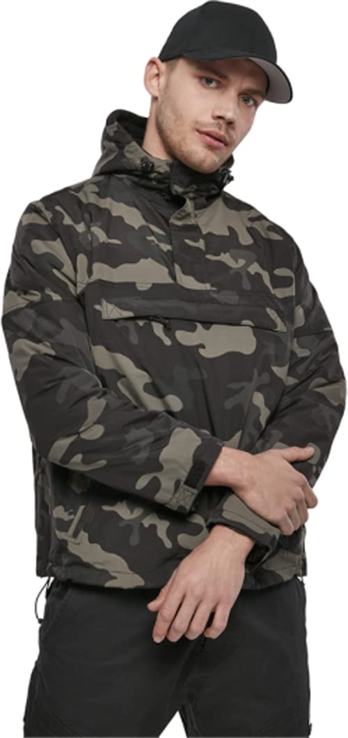 Brandit fleece-lined windbreaker pocket detail, secure zippers for adventure essentials