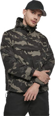 Brandit fleece-lined windbreaker pocket detail, secure zippers for adventure essentials