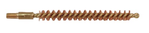 Bore brush showing brass core and bronze bristles designed for benchrest use