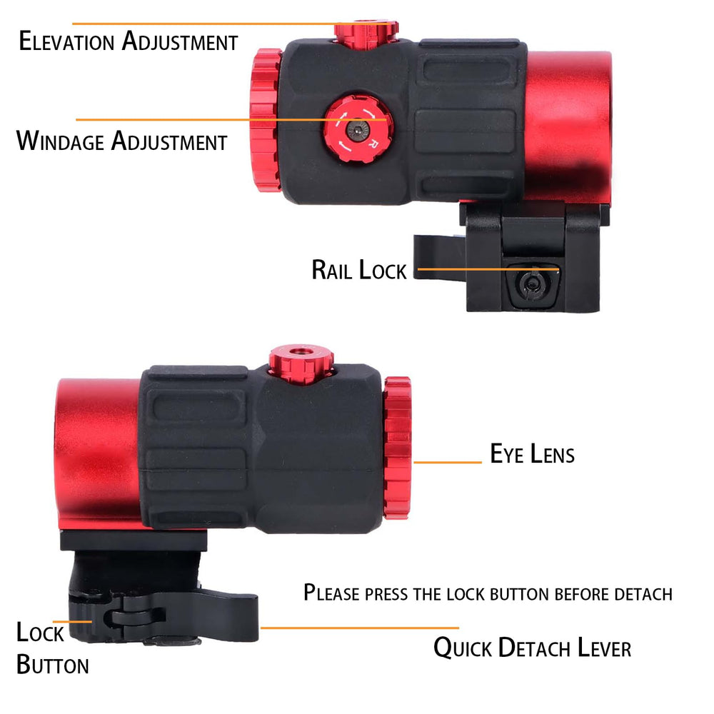 Bravary multi-coated lenses provide a wide, bright field.