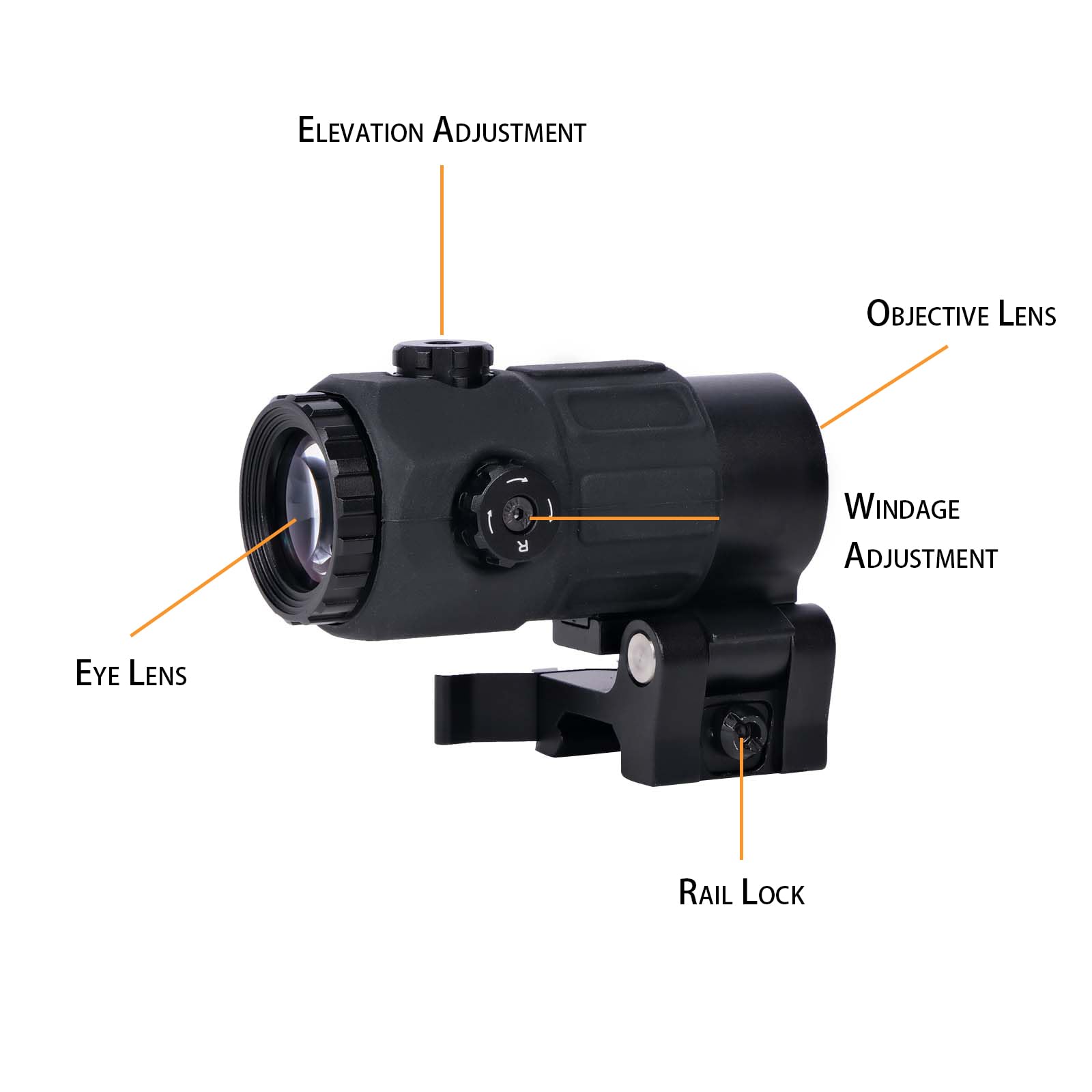 Bravary multi-coated lenses provide a bright, wide field of view.