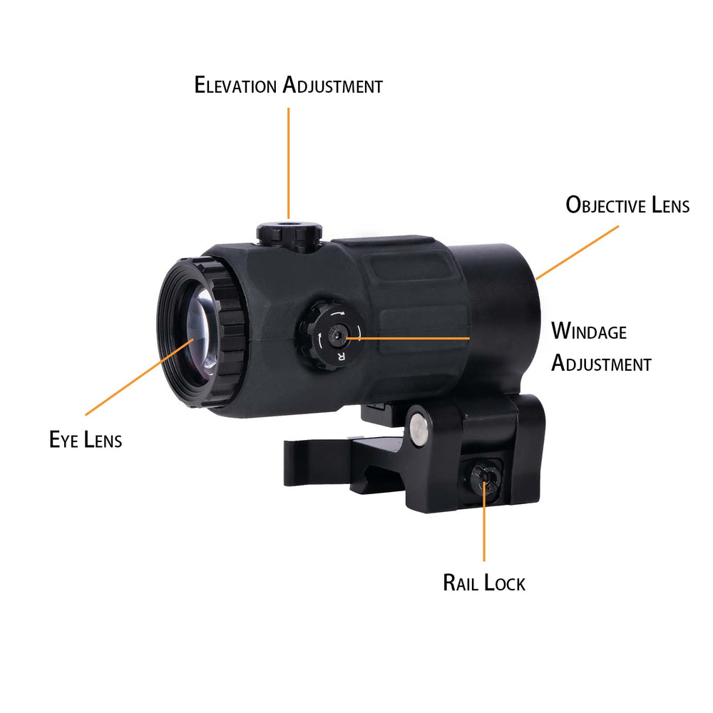 Bravary multi-coated lenses provide a bright, wide field of view.