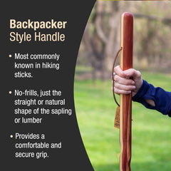 Brazos 48-inch walking stick shown for full-length trail use.