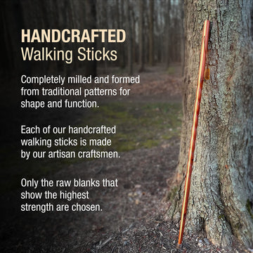 Brazos 58-inch cedar walking stick length for taller hikers.