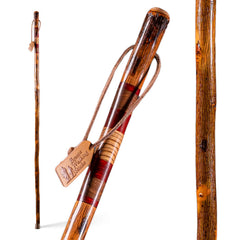 Brazos walking stick with hickory shaft and safari handle provides steady trail support.
