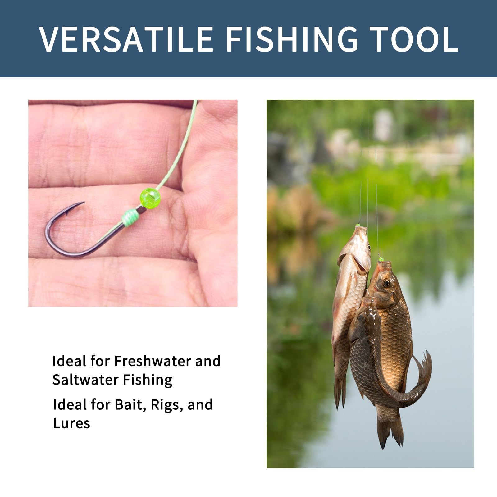 BRBASAP beads used on freshwater rigs to enhance lures