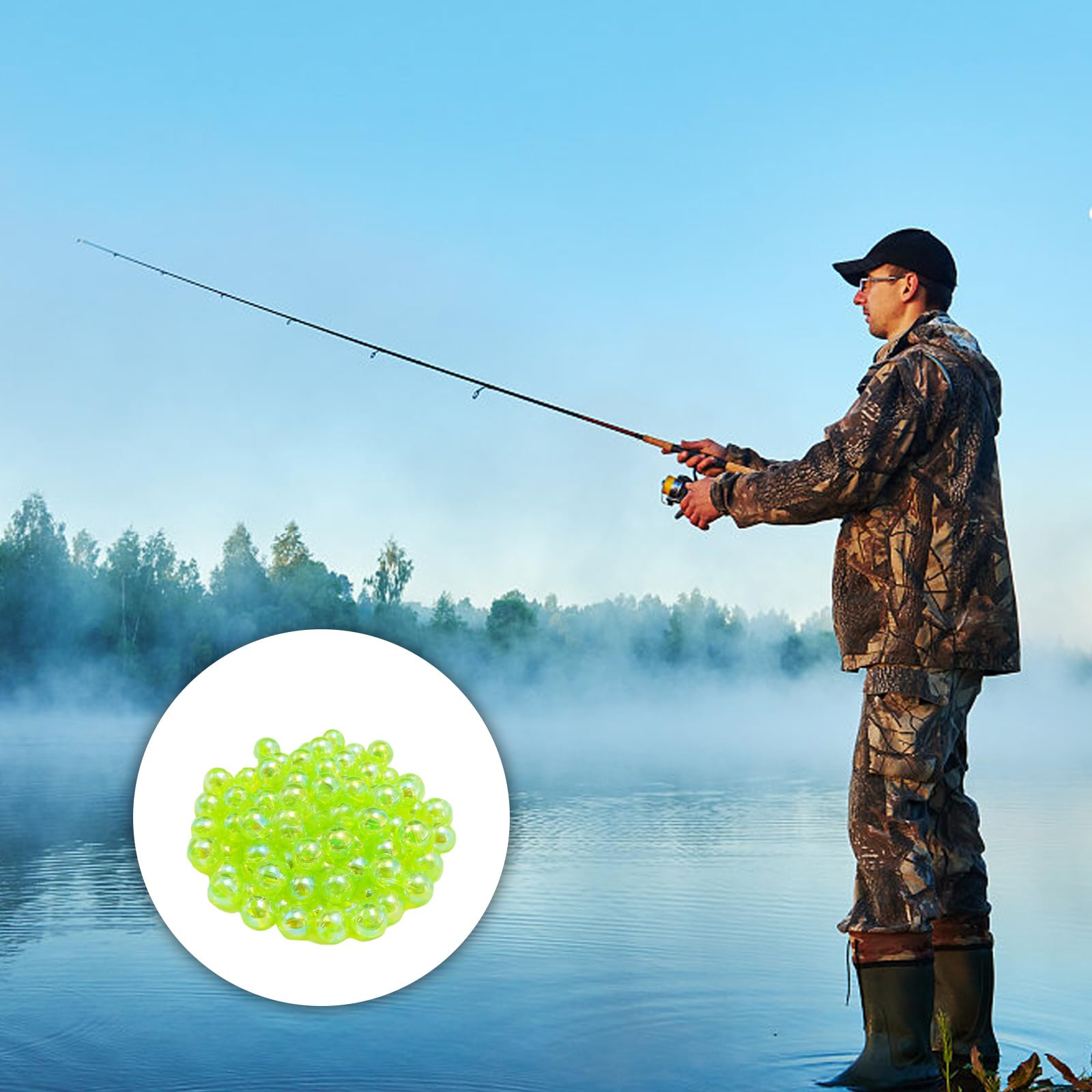 BRBASAP 50-pack fishing beads display and packaging