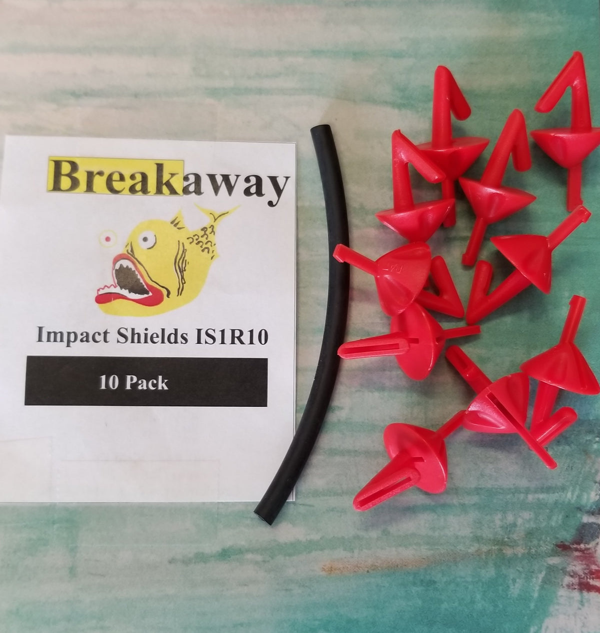 Breakaway Impact Shields Red 10 Pack front view; protects bait and extends casting distance