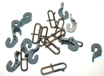 Breakaway Tackle Impact Release Clips 10-Pack attached to a sinker for reduced bait loss