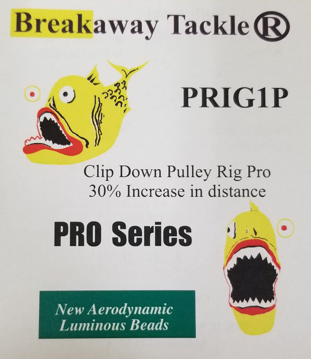 Breakaway Tackle PRIG1P pulley assembly for smoother, longer casts.