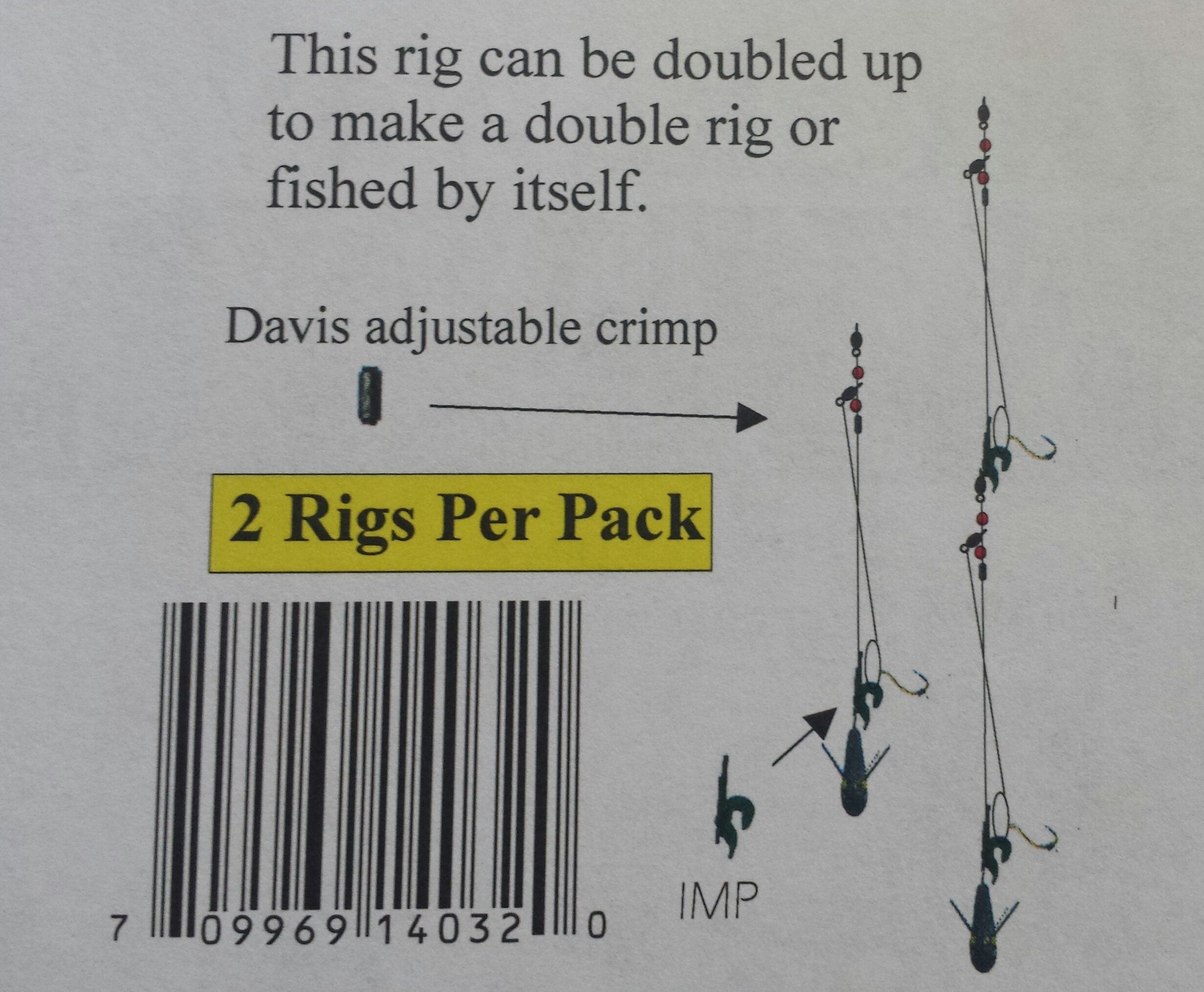Breakaway Tackle Siamese Nano Pompano Rig crimp detail highlighting adjustable snood length.
