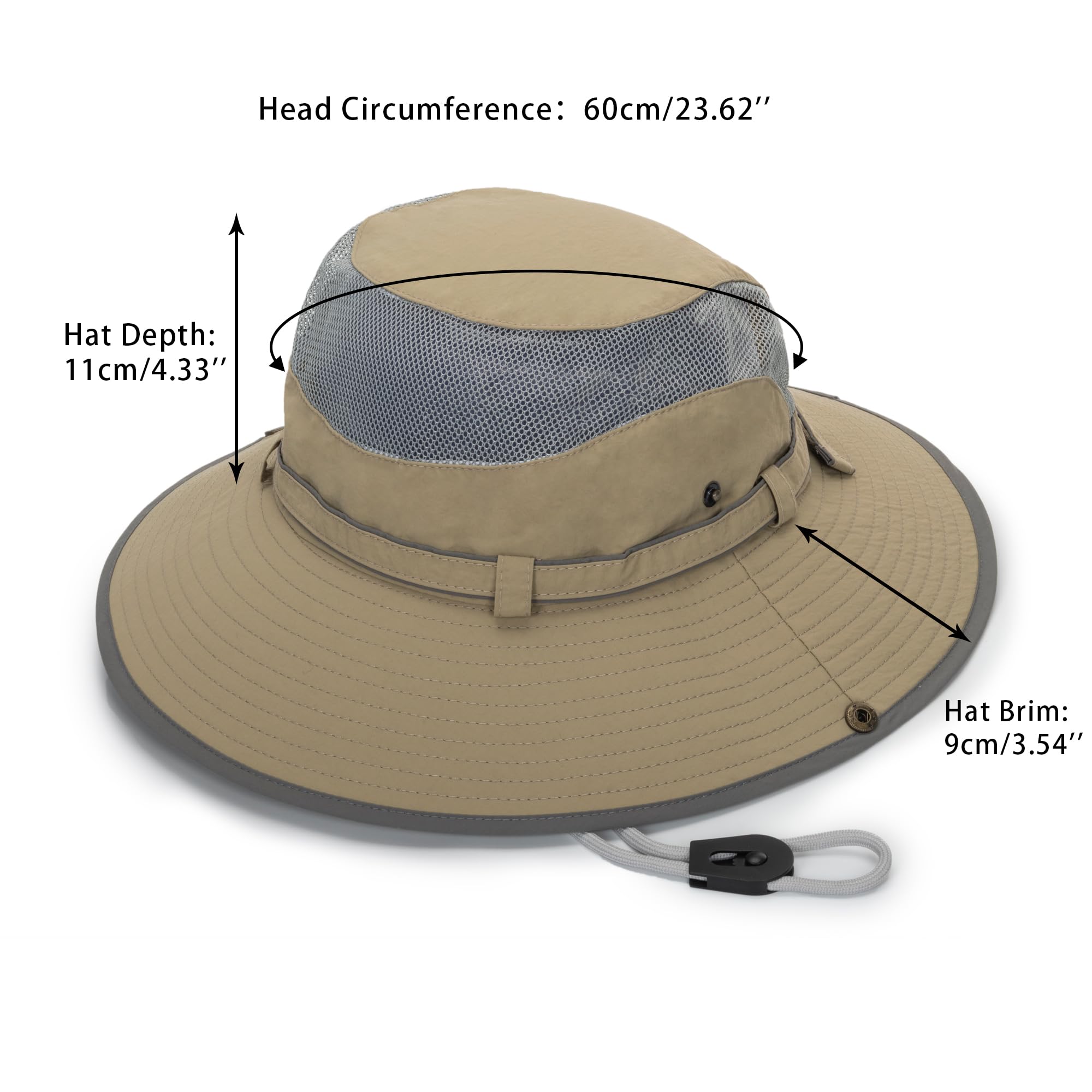 Breathable outdoor fishing hat folded for packing