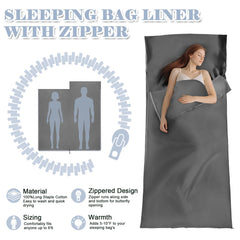 breenhill sleeping bag liner pillow-pocket detail supports organized travel setup.