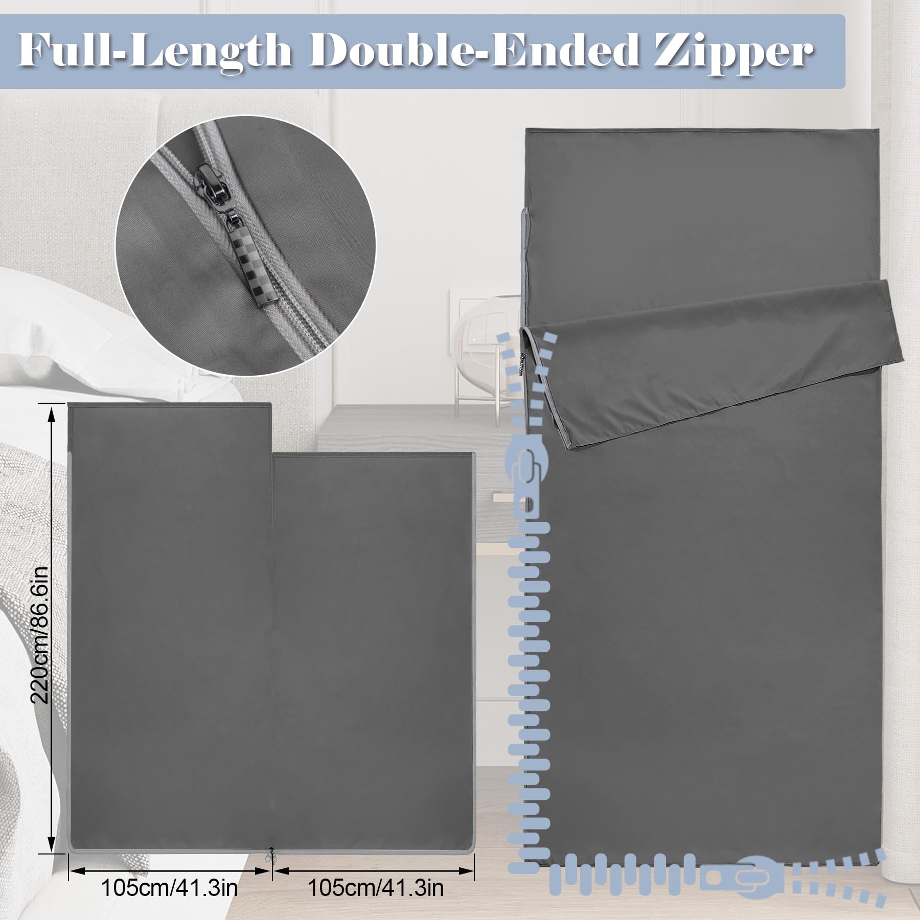 breenhill sleeping bag liner setup as travel sheet for hostel or hotel beds.