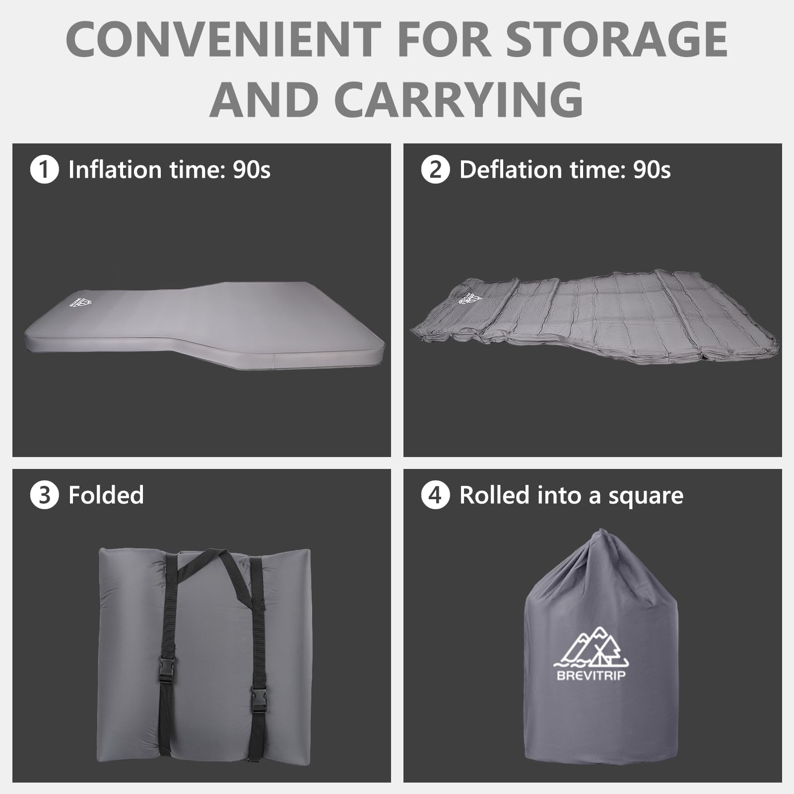 BREVITRIP Tesla Model Y mattress ergonomic-fit supports shoulders and hips.