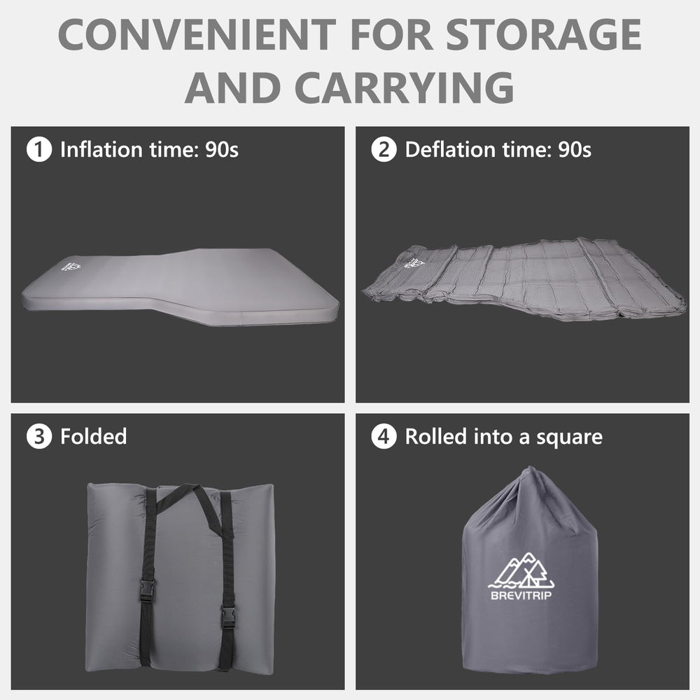 BREVITRIP Tesla Model Y mattress ergonomic-fit supports shoulders and hips.