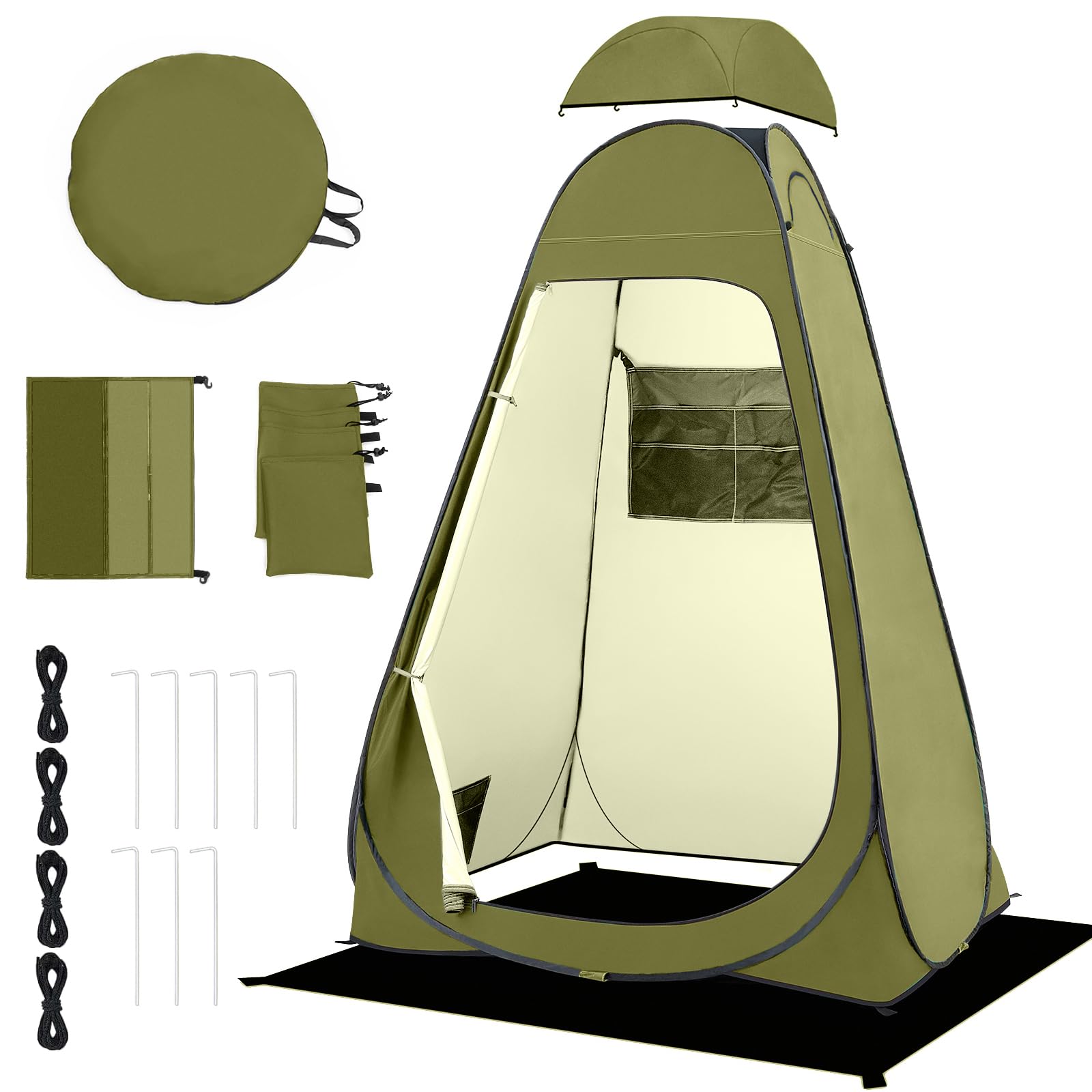 BRIAN & DANY beach-ready tent offers private changing space on site.