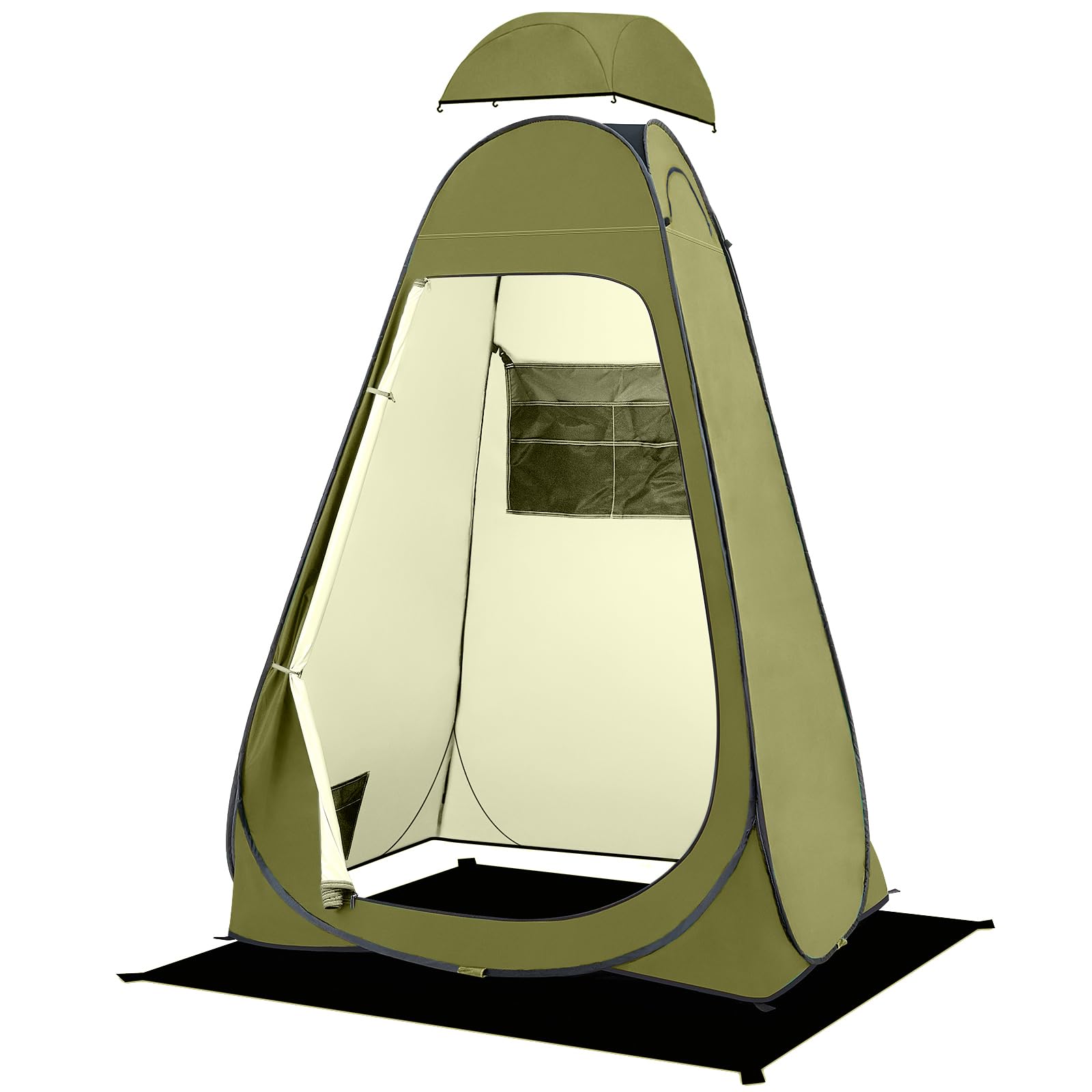 BRIAN & DANY pop-up shower tent front view for quick privacy changing.
