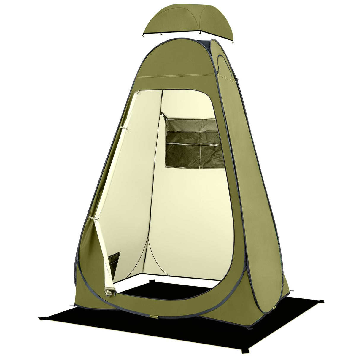 BRIAN & DANY pop-up shower tent front view for quick privacy changing.