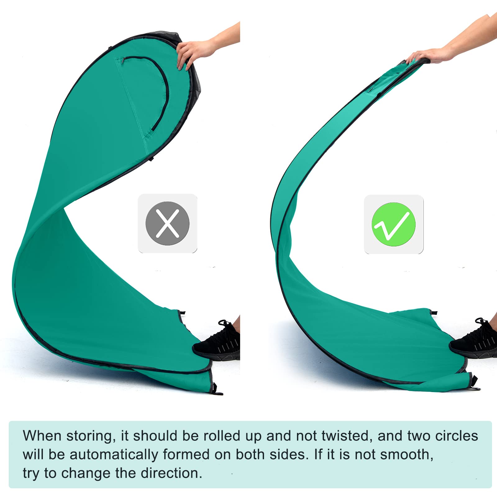 BRIAN & DANY pop-up shower tent durable 190T polyester with water-repellent coating.