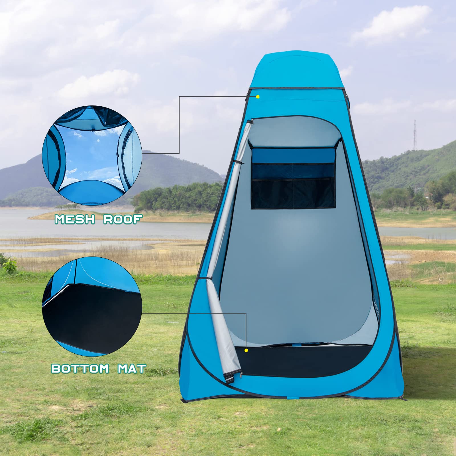 BRIAN & DANY mosquito nets and ventilation for comfortable privacy.