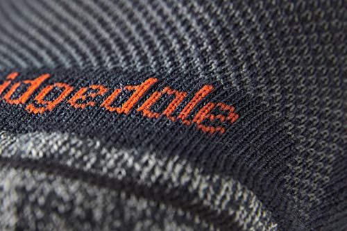 Bridgedale Ultra Light Crew Navy Fusion technology indicates balanced insulation and moisture control.