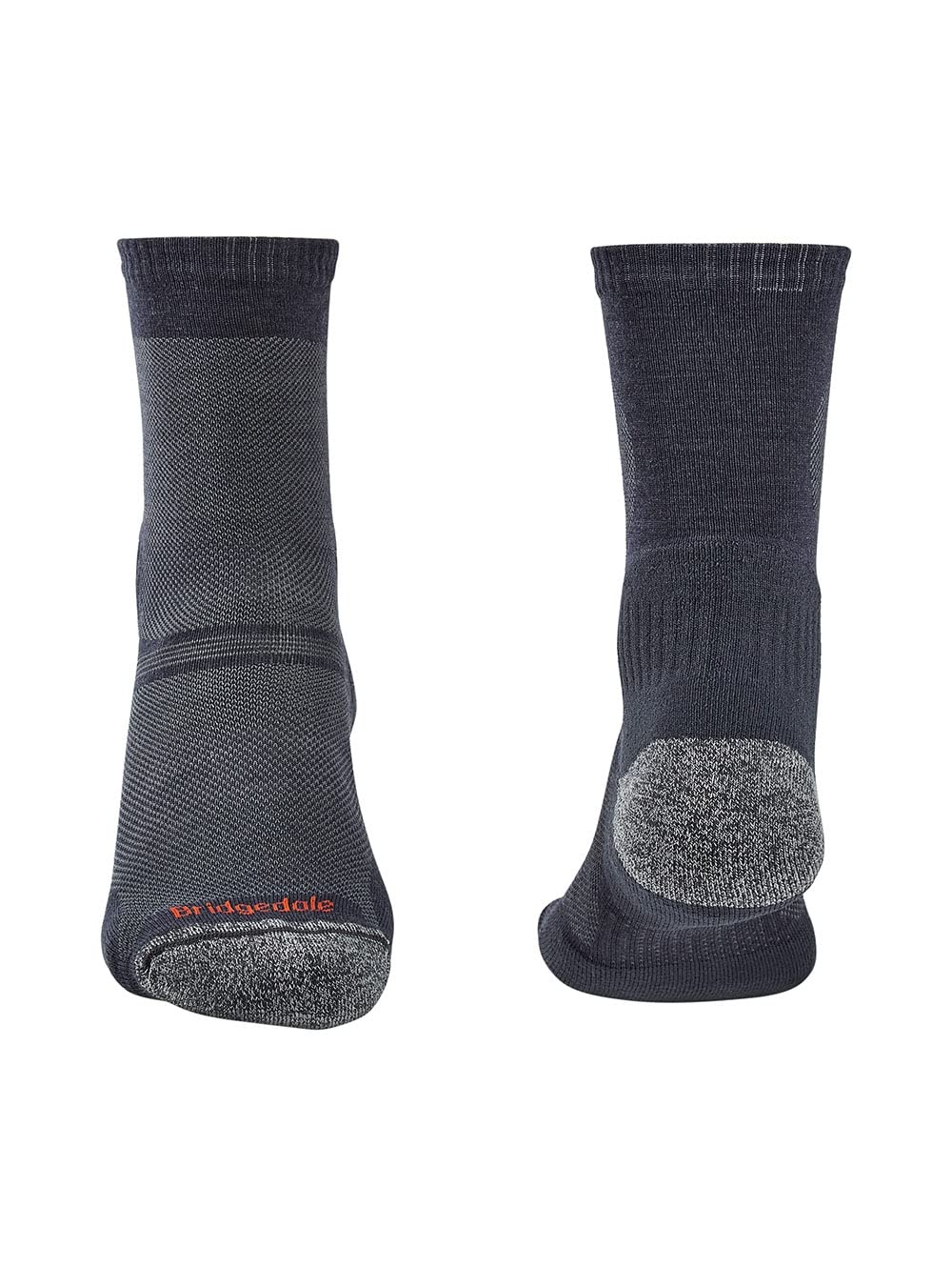 Bridgedale Ultra Light Crew Navy Lycra fit highlights snug, shape-retaining support.
