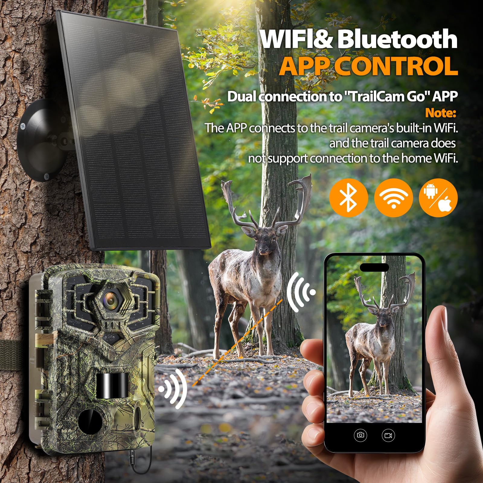 Briggren WiFi Solar Trail Camera IP66 waterproof rugged outdoor durability