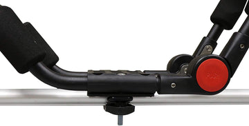 Brightlines folding kayak rack universal brackets fit multiple crossbar shapes.