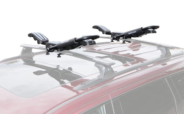 BRIGHTLINES rack mounted on crossbars during transit.