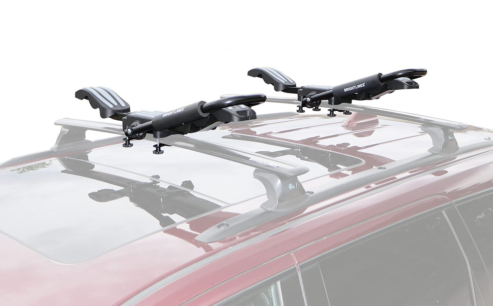BRIGHTLINES rack mounted on crossbars during transit.
