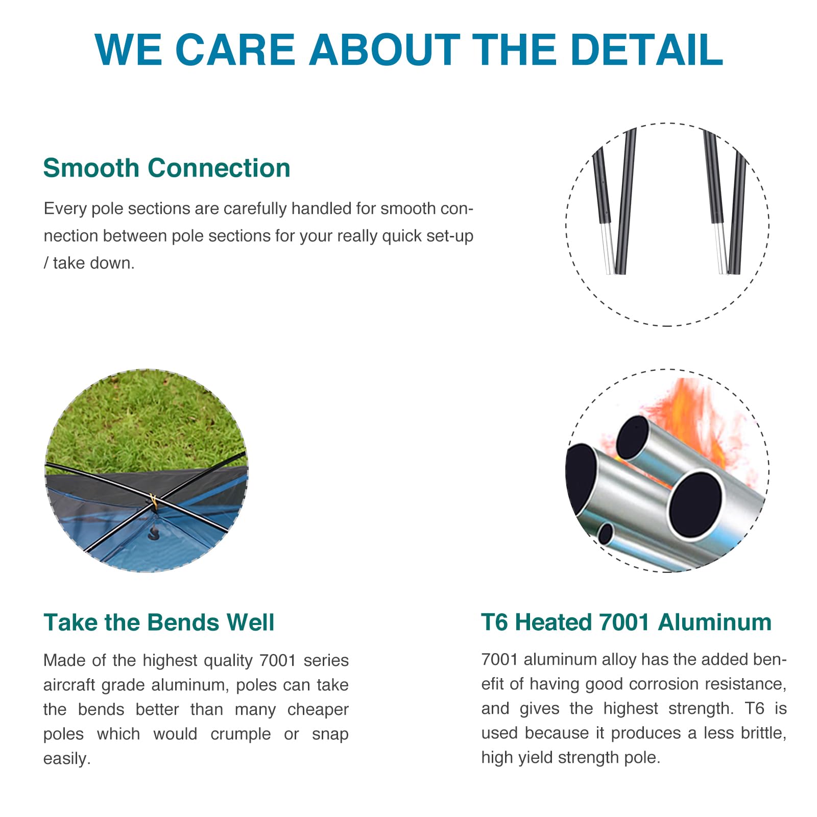 BRILLIANCE4U beach camping pole supports tents and sun shelters on windy days.