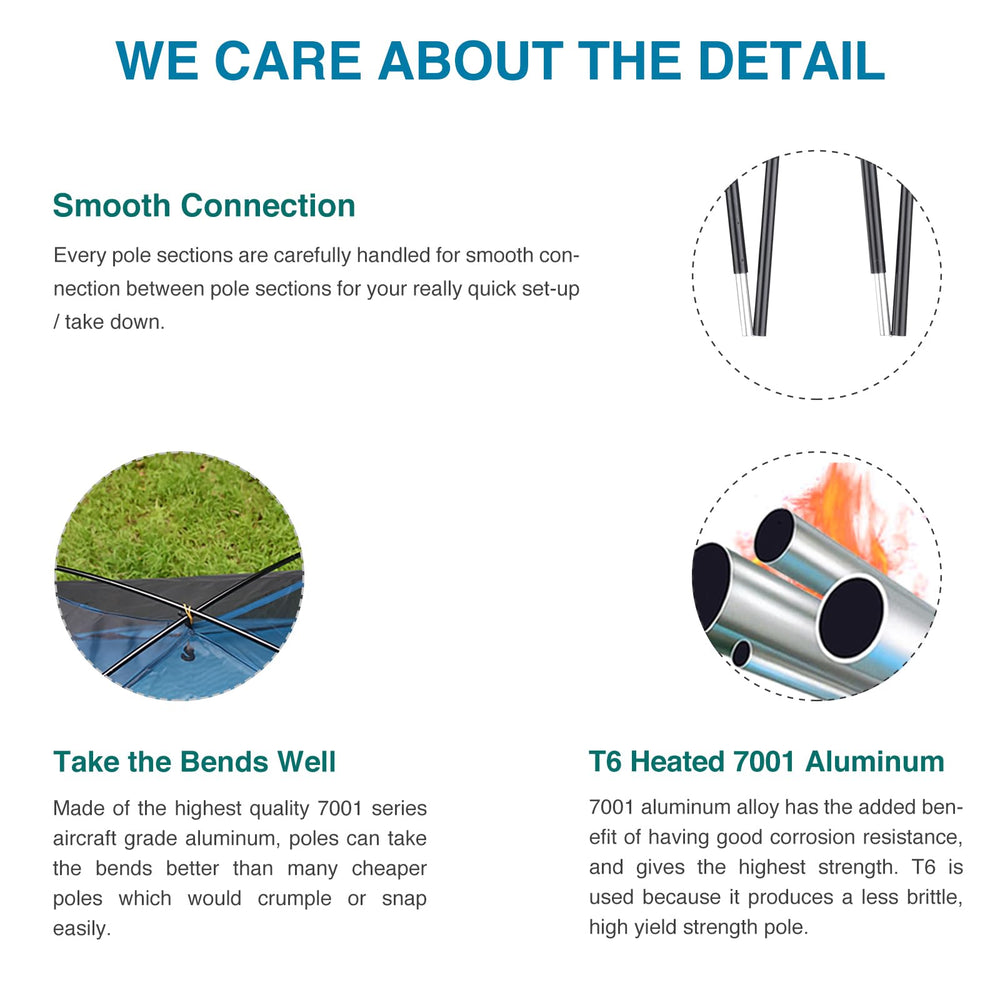 BRILLIANCE4U beach camping pole supports tents and sun shelters on windy days.