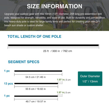 BRILLIANCE4U preassembled tent pole makes setup quick and hassle-free.
