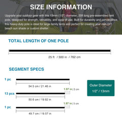 BRILLIANCE4U preassembled tent pole makes setup quick and hassle-free.